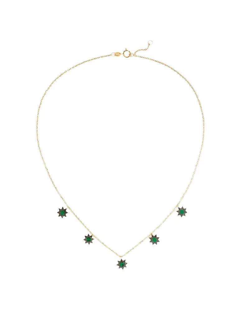 L’Atelier Nawbar Cosmic Ibiza Mini 18-karat Gold, Malachite And Diamond Choker | Image 1 L’Atelier Nawbar Cosmic Ibiza Mini 18-karat Gold, Malachite And Diamond Choker | Image 1