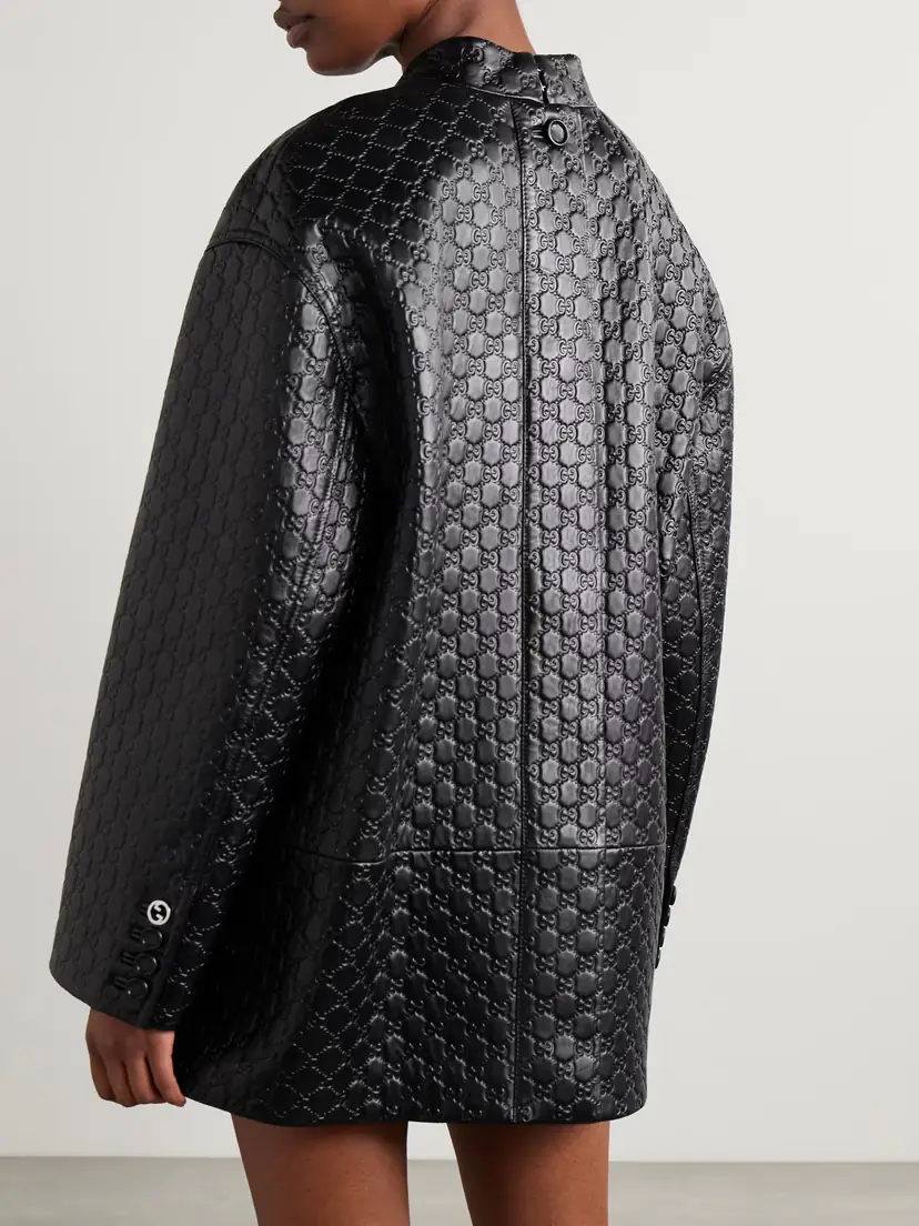 Gucci Debossed Leather Jacket | Thumbnail 4 Gucci Debossed Leather Jacket | Thumbnail 4