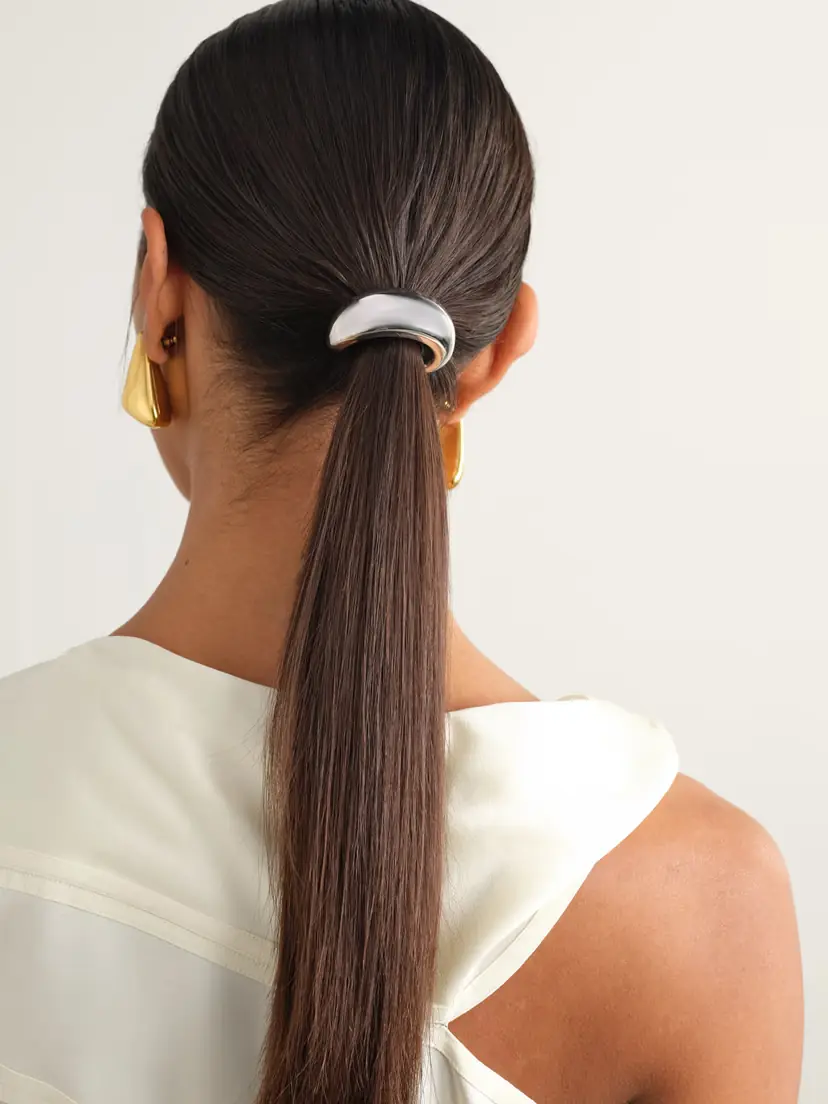 LIÉ STUDIO The Thea Silver-plated Hair Tie | Thumbnail 2 LIÉ STUDIO The Thea Silver-plated Hair Tie | Thumbnail 2