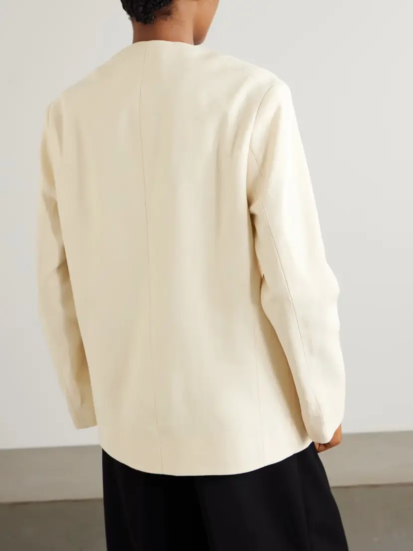 Loulou de Saison Rocco Textured Cotton-blend Twill Blazer | Thumbnail 3