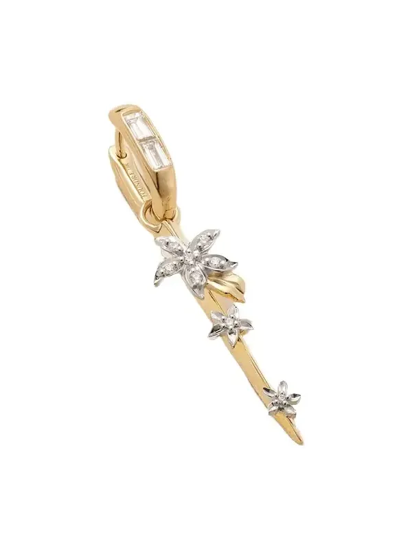 Blossoms Resilience 18-karat Yellow And White Gold Diamond Single Hoop Earring