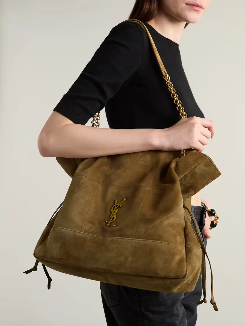 Saint Laurent Jamie Shopping Quilted Suede Shoulder Bag | Thumbnail 2 Saint Laurent Jamie Shopping Quilted Suede Shoulder Bag | Thumbnail 2