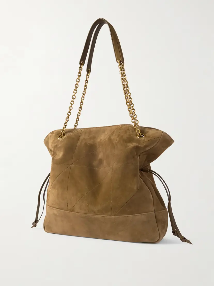 Saint Laurent Jamie Shopping Quilted Suede Shoulder Bag | Thumbnail 3 Saint Laurent Jamie Shopping Quilted Suede Shoulder Bag | Thumbnail 3
