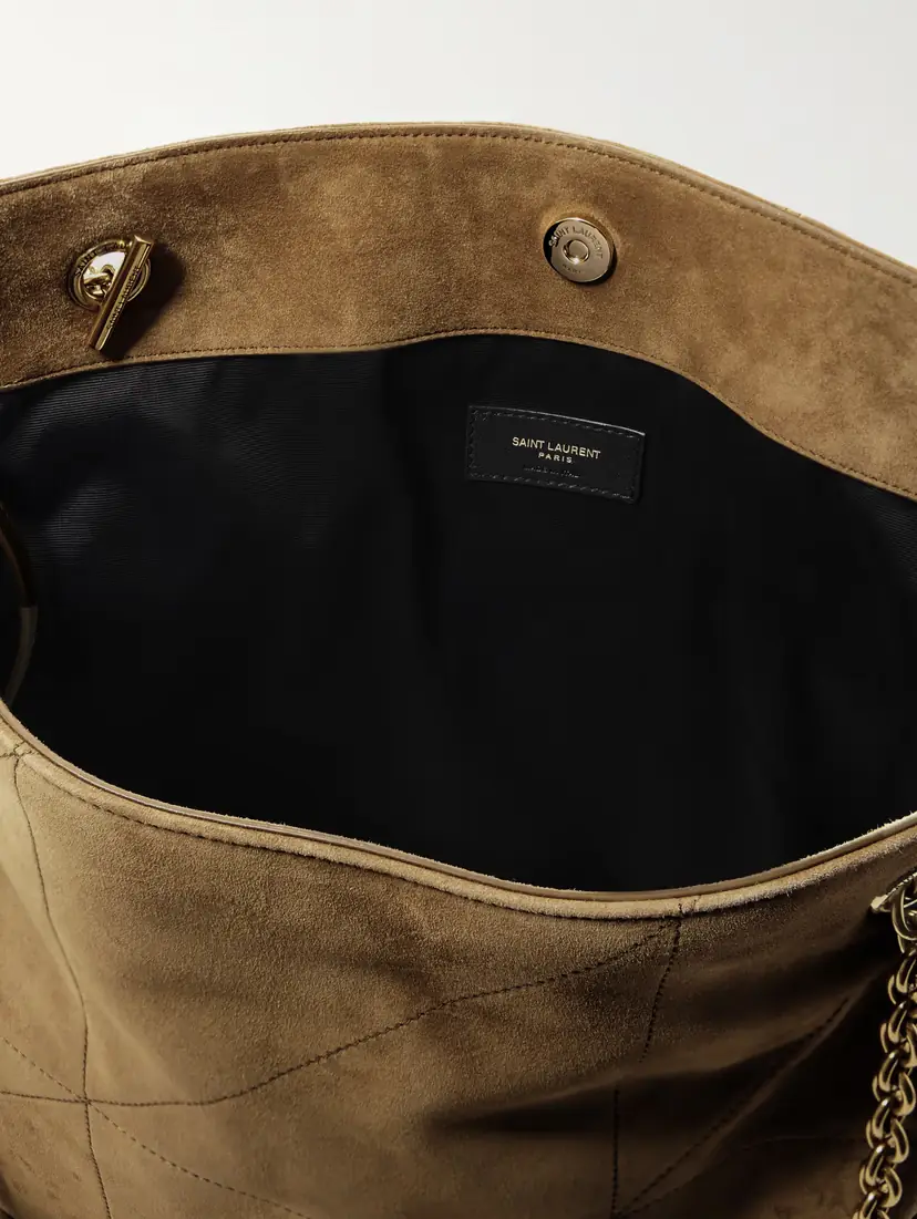 Saint Laurent Jamie Shopping Quilted Suede Shoulder Bag | Thumbnail 5 Saint Laurent Jamie Shopping Quilted Suede Shoulder Bag | Thumbnail 5
