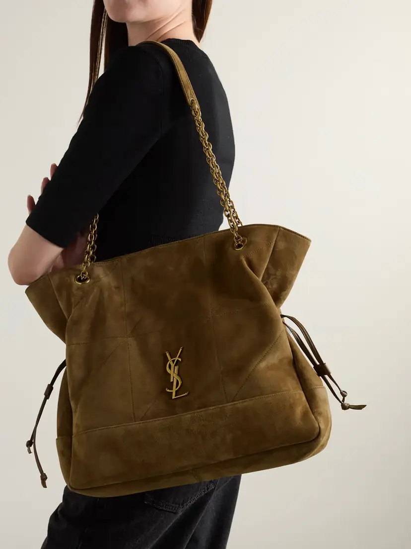 Saint Laurent Jamie Shopping Quilted Suede Shoulder Bag | Thumbnail 6 Saint Laurent Jamie Shopping Quilted Suede Shoulder Bag | Thumbnail 6