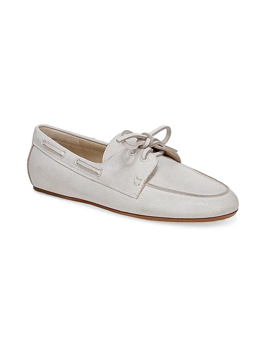 Vince Women's Marin Leather Boat Shoes | Thumbnail 2