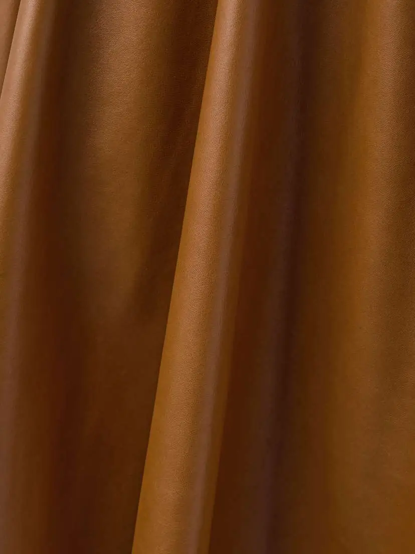Saint Laurent Tiered Leather Midi Skirt | Thumbnail 5