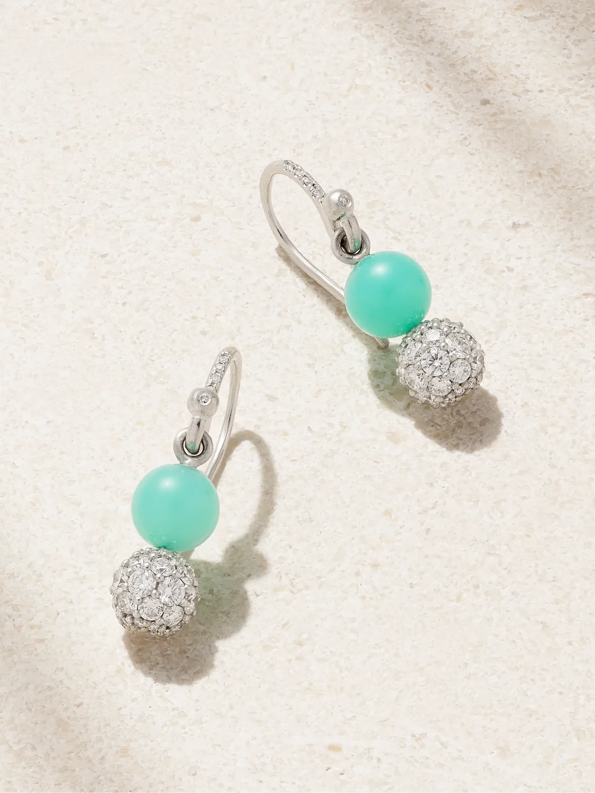 Irene Neuwirth Gumball 18-karat White Gold, Chrysoprase And Diamond Earrings - Green