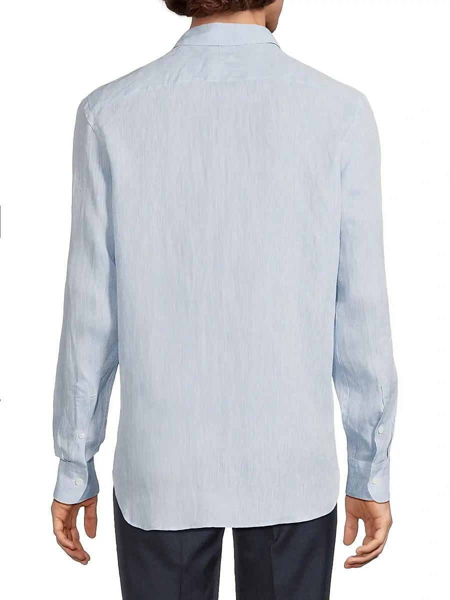 Canali Men's Linen Sport Shirt | Thumbnail 5