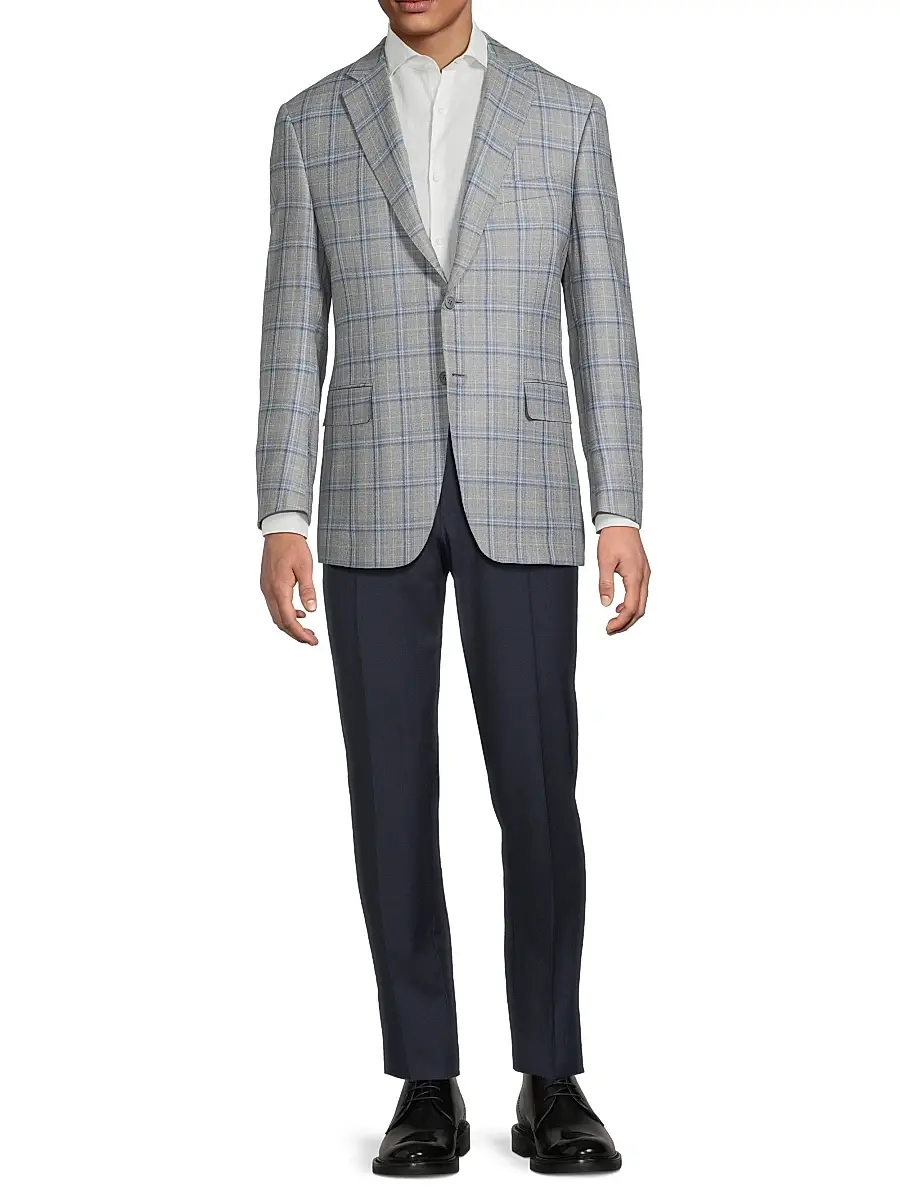 Canali Men's Plaid Wool Sportcoat | Thumbnail 2 Canali Men's Plaid Wool Sportcoat | Thumbnail 2