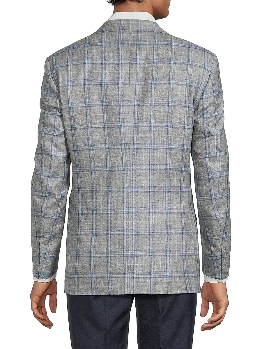 Canali Men's Plaid Wool Sportcoat | Thumbnail 5 Canali Men's Plaid Wool Sportcoat | Thumbnail 5