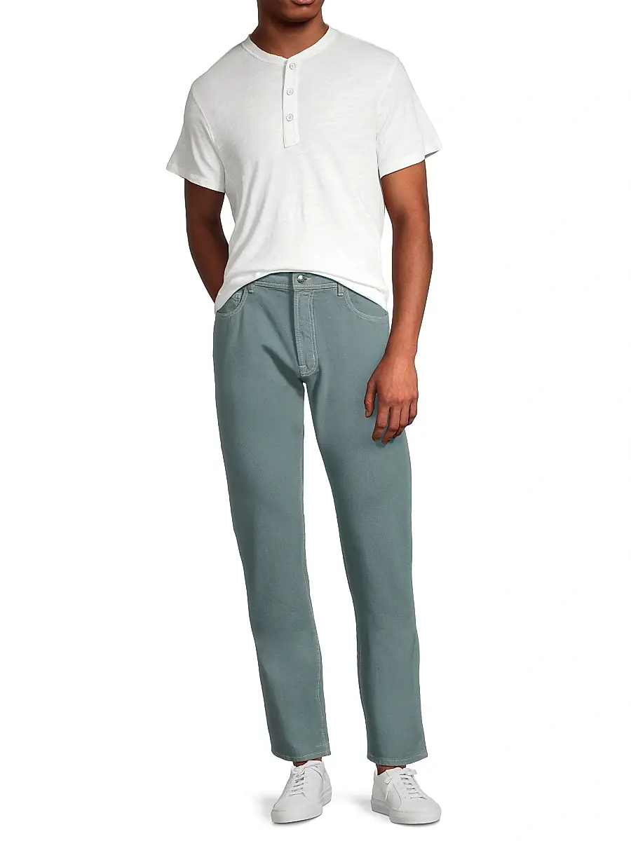 Canali Men's Washed Modern-Fit Slim-Straight Jeans | Thumbnail 2 Canali Men's Washed Modern-Fit Slim-Straight Jeans | Thumbnail 2