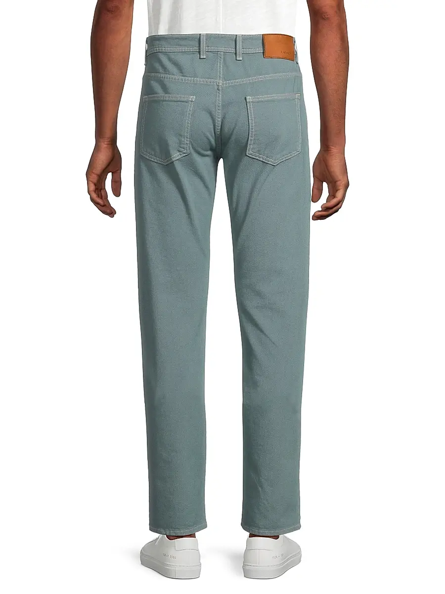 Canali Men's Washed Modern-Fit Slim-Straight Jeans | Thumbnail 5 Canali Men's Washed Modern-Fit Slim-Straight Jeans | Thumbnail 5