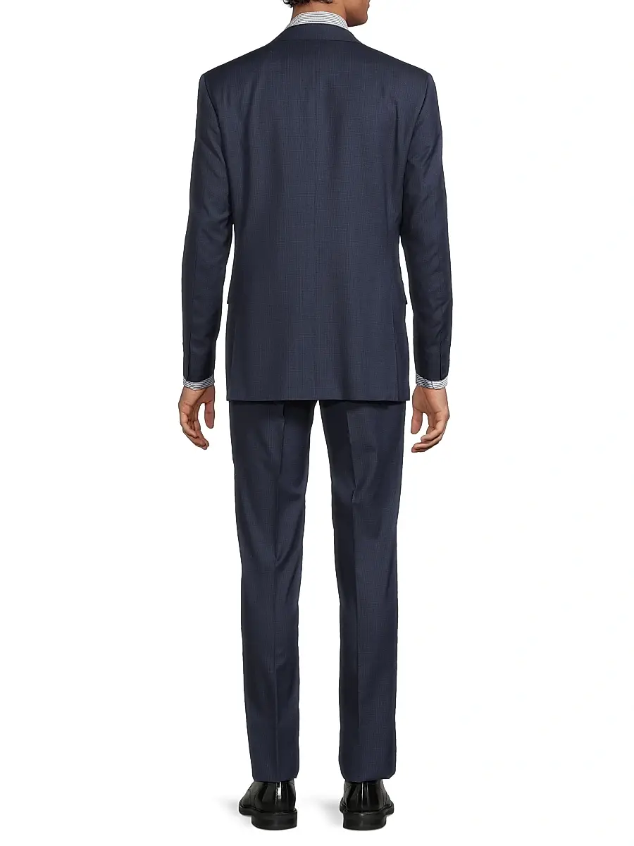 Canali Men's Microcheck Classic-Fit Wool Suit | Thumbnail 5