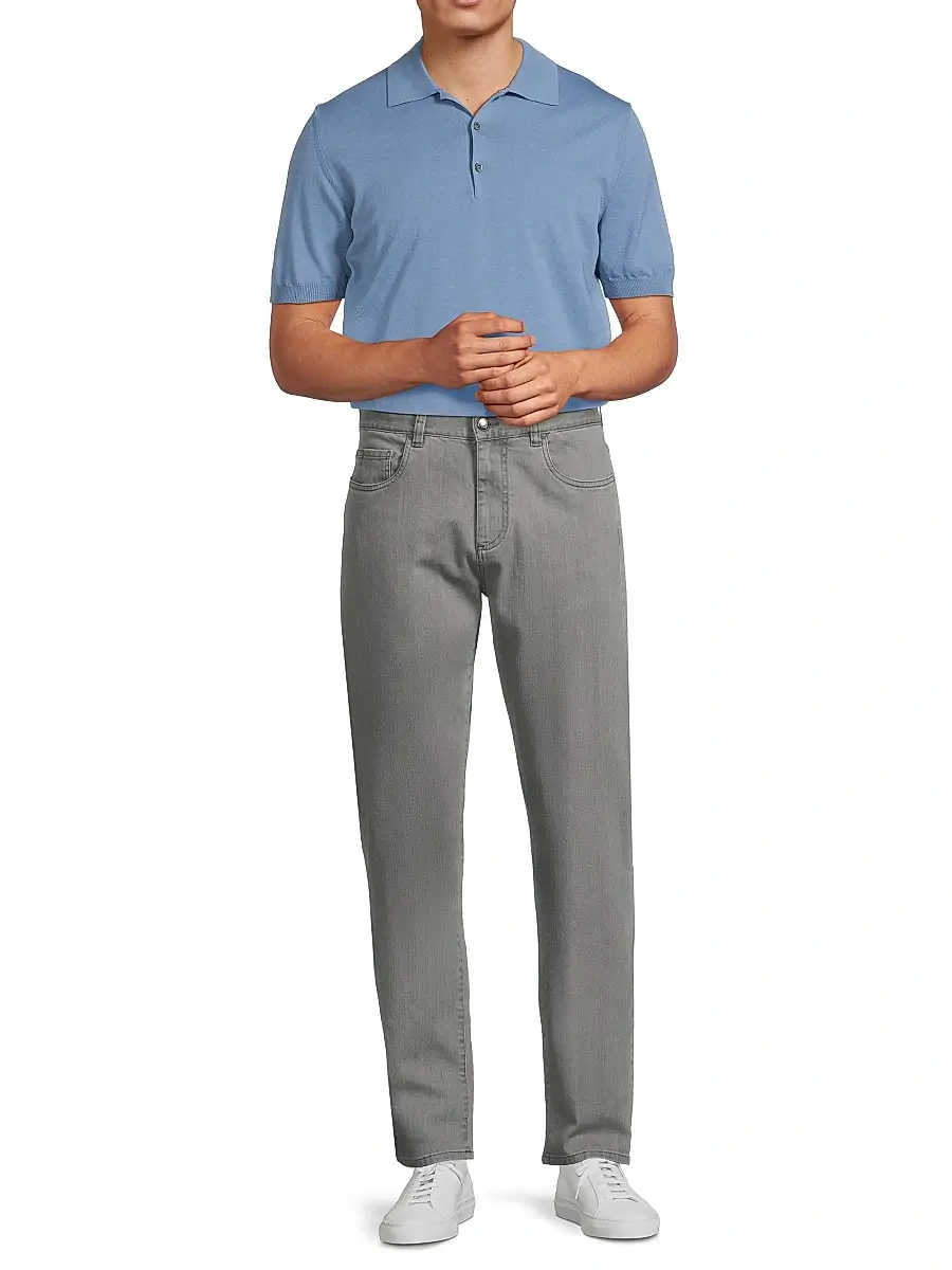 Canali Men's Comfort Slim-Straight Jeans | Thumbnail 2 Canali Men's Comfort Slim-Straight Jeans | Thumbnail 2