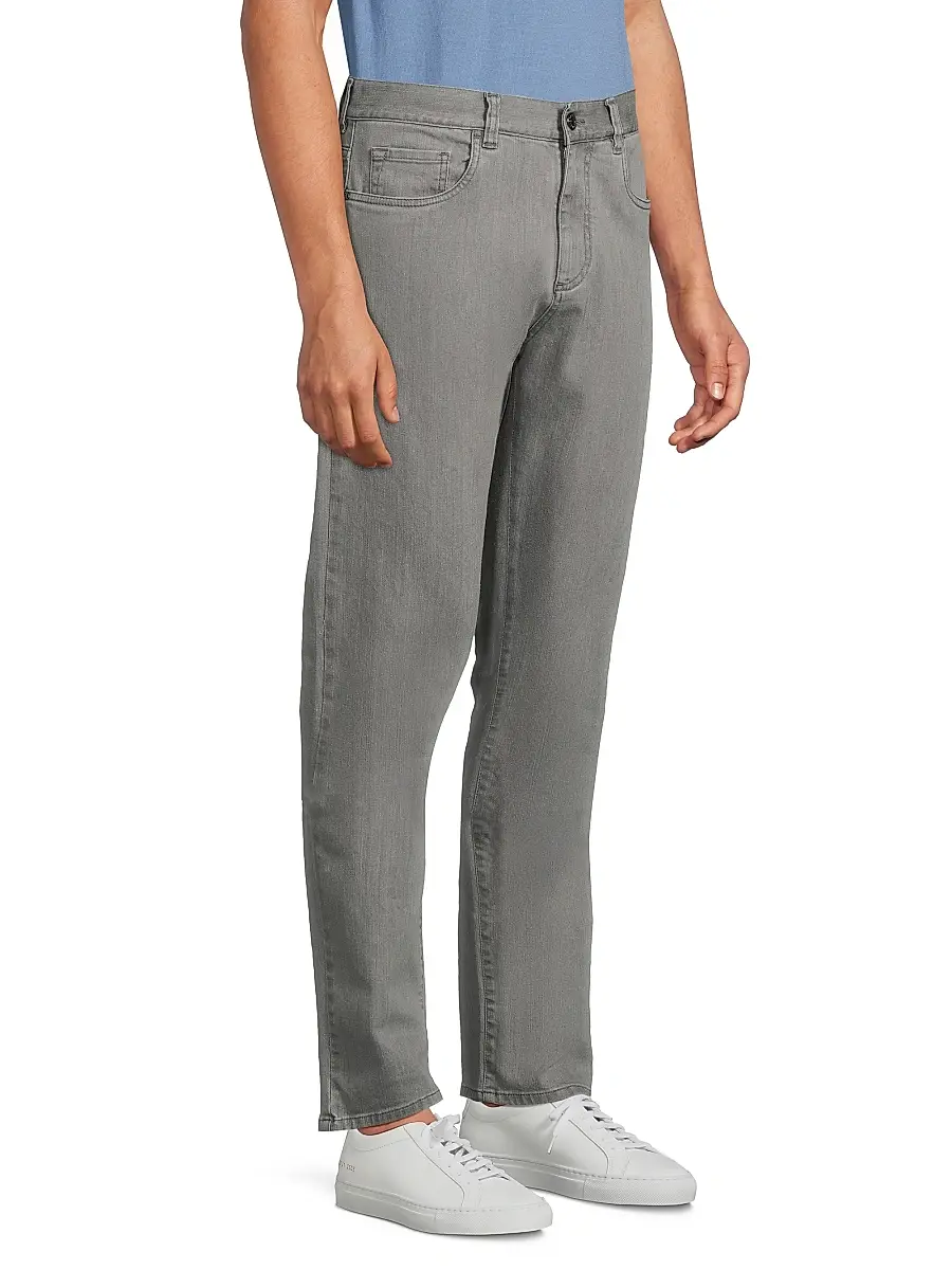 Canali Men's Comfort Slim-Straight Jeans | Thumbnail 4 Canali Men's Comfort Slim-Straight Jeans | Thumbnail 4