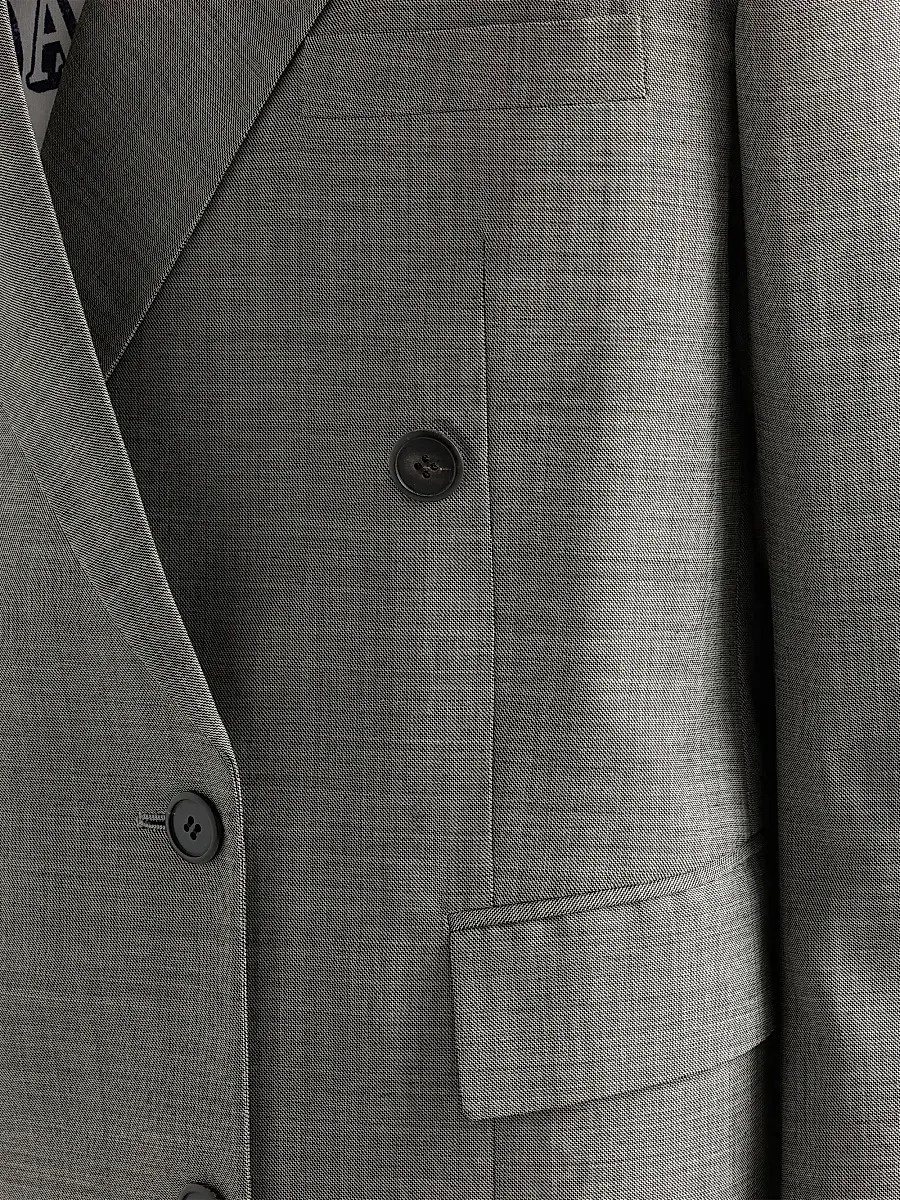 Prada Women's Double-Breasted Grisaille Jacket - Grey | Thumbnail 6 Prada Women's Double-Breasted Grisaille Jacket - Grey | Thumbnail 6