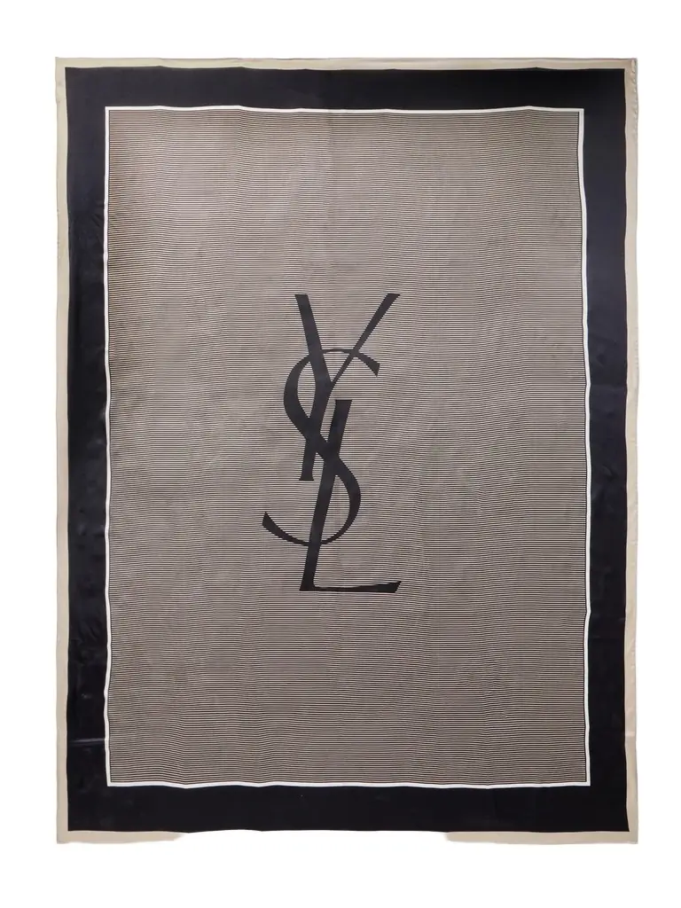 Logo-Print Striped Silk-Satin Scarf - Men