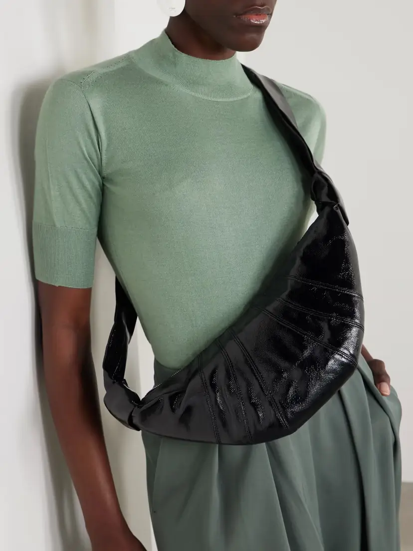 Lemaire Croissant Small Paneled Coated-canvas Shoulder Bag | Thumbnail 2