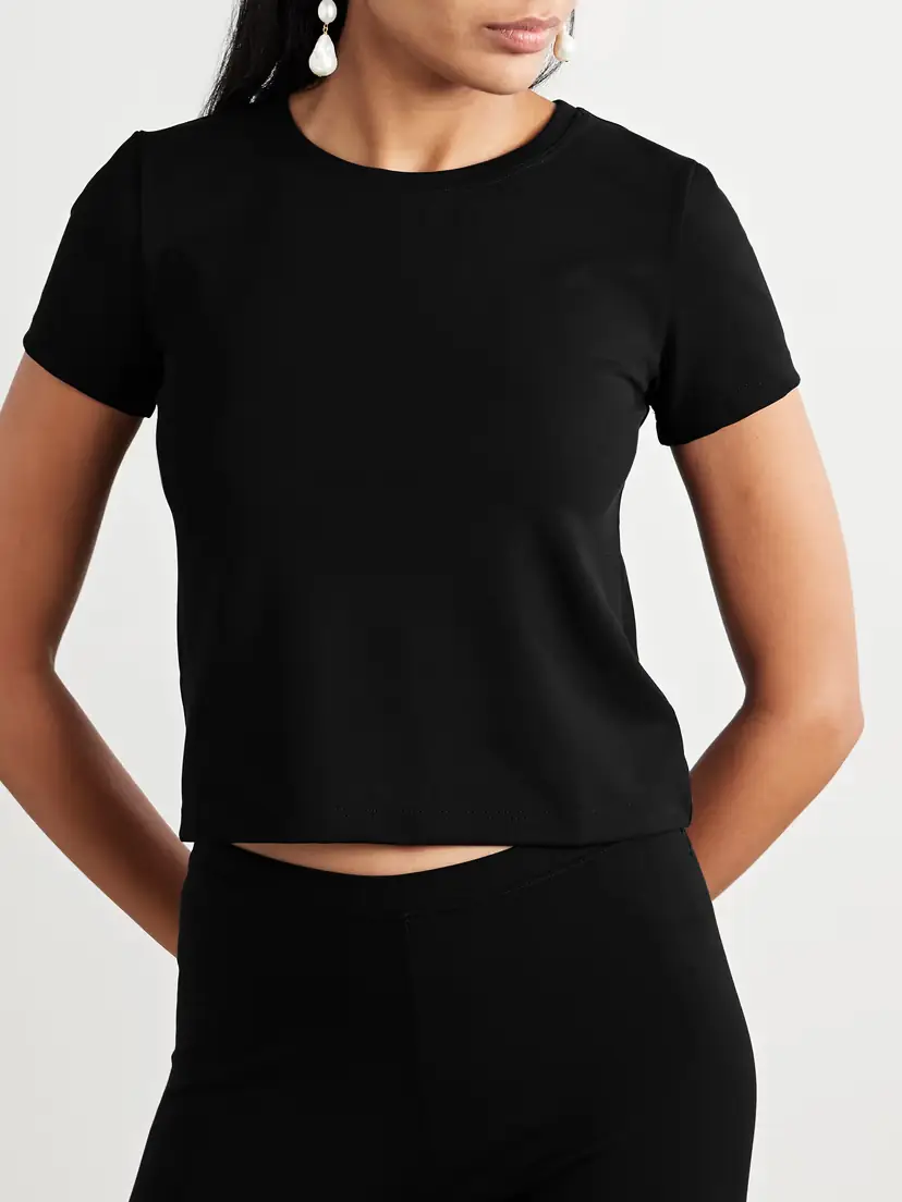 The Park Lia Cropped Stretch-tencel™ Lyocell T-shirt | Thumbnail 2 The Park Lia Cropped Stretch-tencel™ Lyocell T-shirt | Thumbnail 2