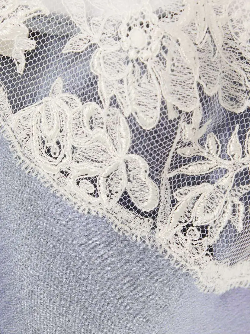 Chloé Embroidered Tulle-trimmed Satin Camisole | Thumbnail 5