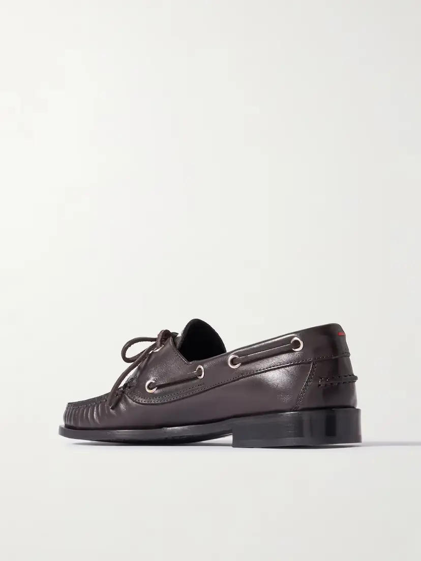 aeyde Harris Leather Boat Shoes | Thumbnail 3 aeyde Harris Leather Boat Shoes | Thumbnail 3
