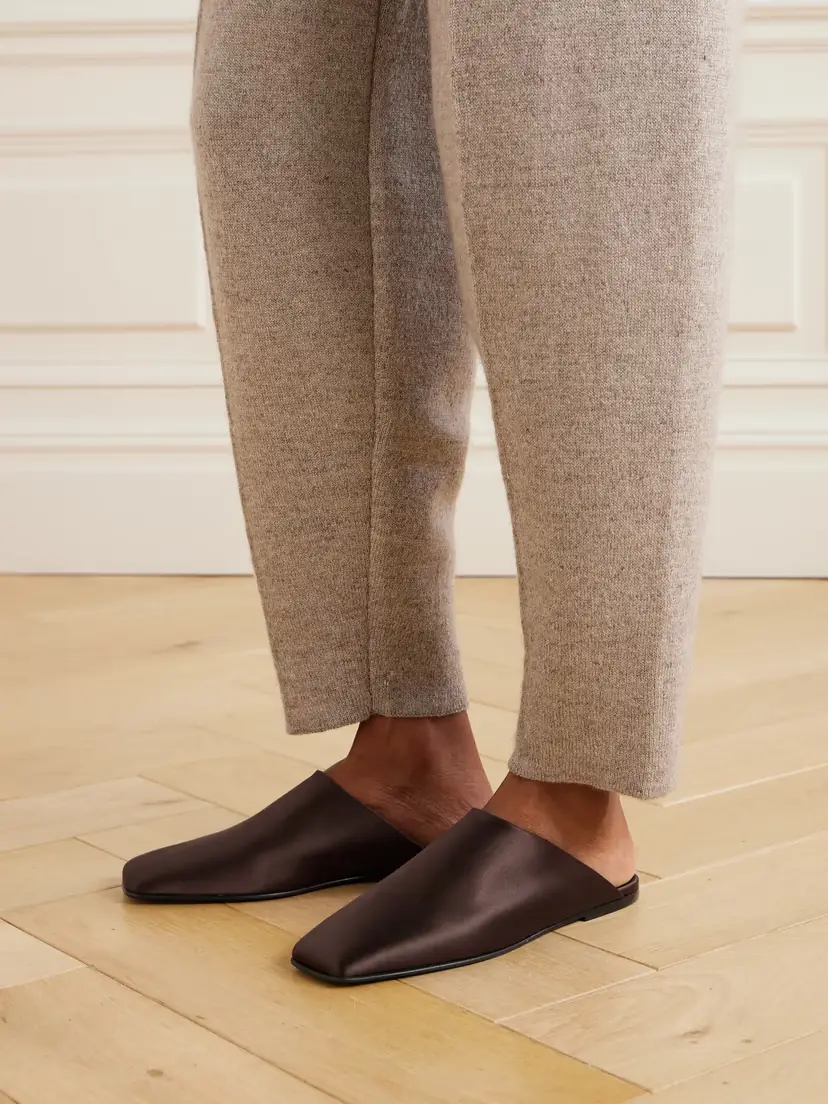 Loro Piana Alba Satin Slippers | Thumbnail 2
