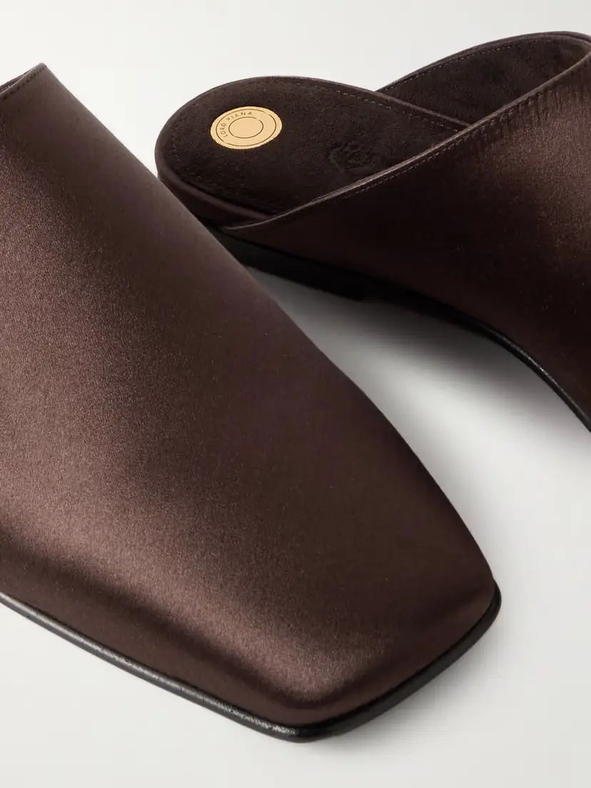Loro Piana Alba Satin Slippers | Thumbnail 4
