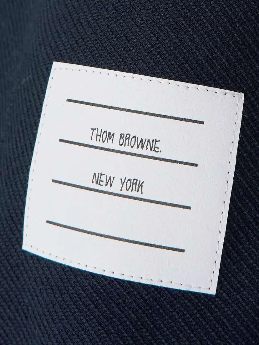 Thom Browne Appliquéd Two-tone Cotton-twill Mini Skirt | Thumbnail 4
