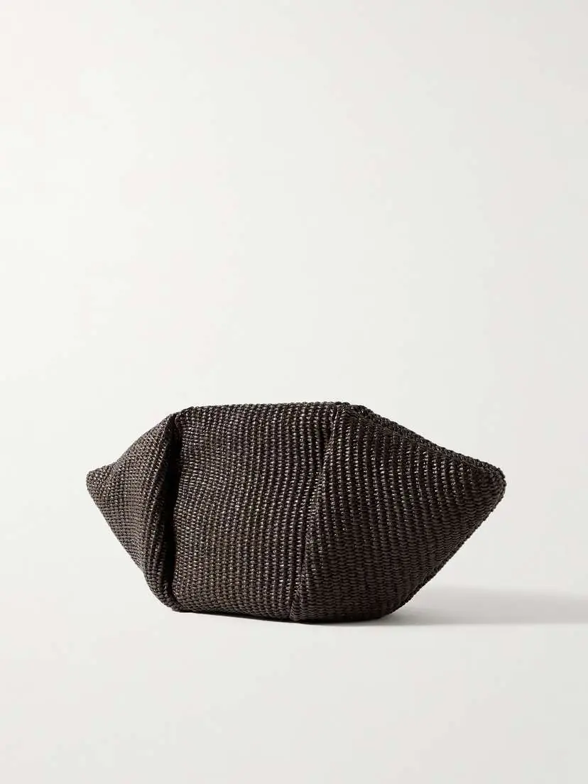 Brunello Cucinelli Pleated Raffia Clutch | Thumbnail 3 Brunello Cucinelli Pleated Raffia Clutch | Thumbnail 3