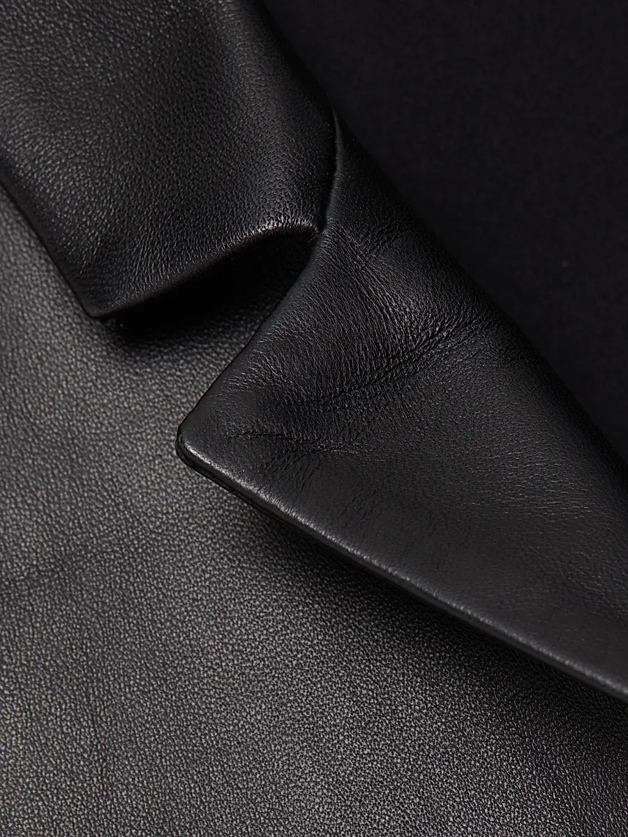 Vince Women's Leather Shrunken Blazer | Thumbnail 7 Vince Women's Leather Shrunken Blazer | Thumbnail 7