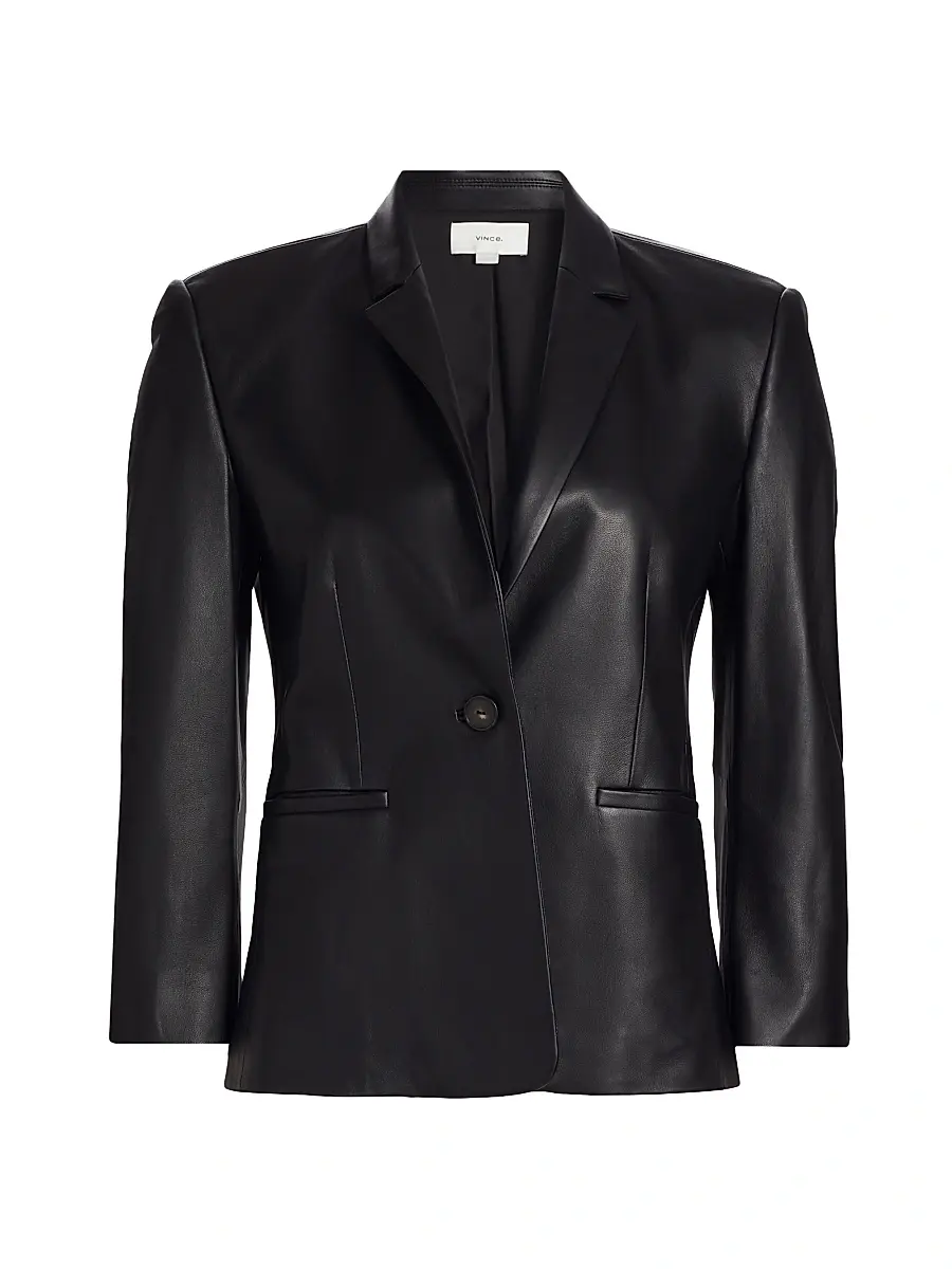 Vince Women's Leather Shrunken Blazer