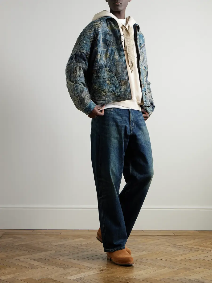 KAPITAL Boro Distressed Patchwork Denim Jacket - Men | Thumbnail 2 KAPITAL Boro Distressed Patchwork Denim Jacket - Men | Thumbnail 2