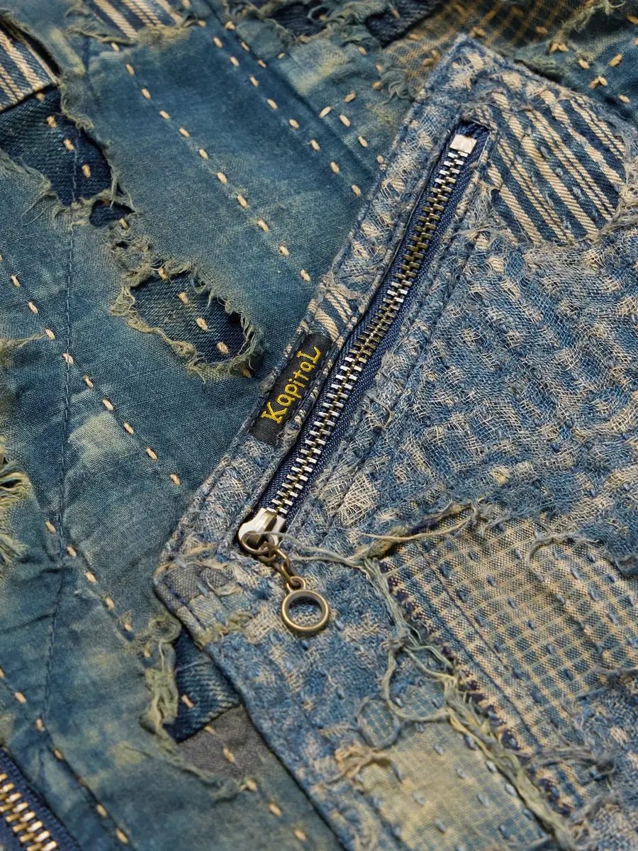KAPITAL Boro Distressed Patchwork Denim Jacket - Men | Thumbnail 5 KAPITAL Boro Distressed Patchwork Denim Jacket - Men | Thumbnail 5