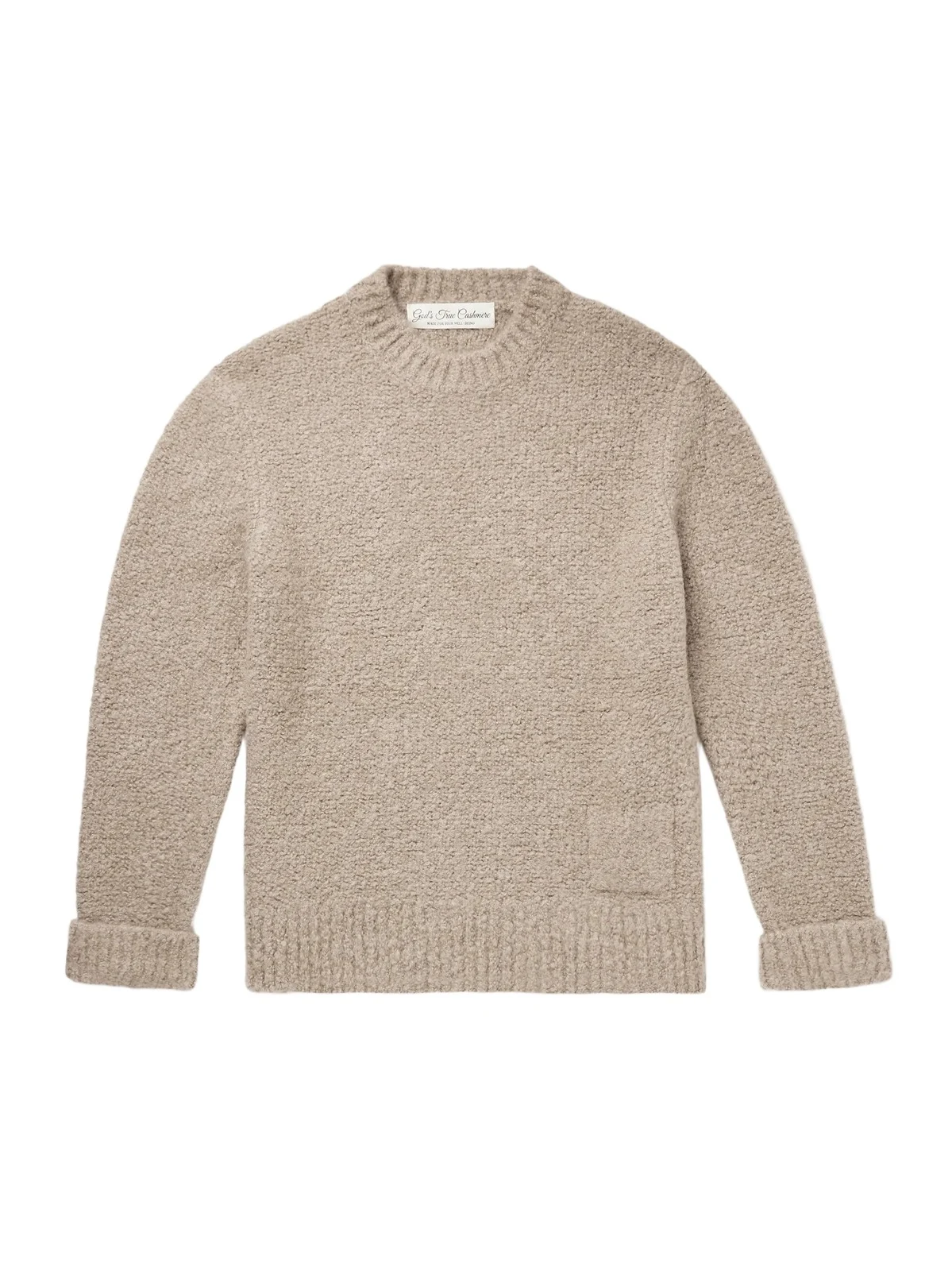 God’s True Cashmere Cloud Embellished Cashmere-Blend Bouclé Sweater - Men