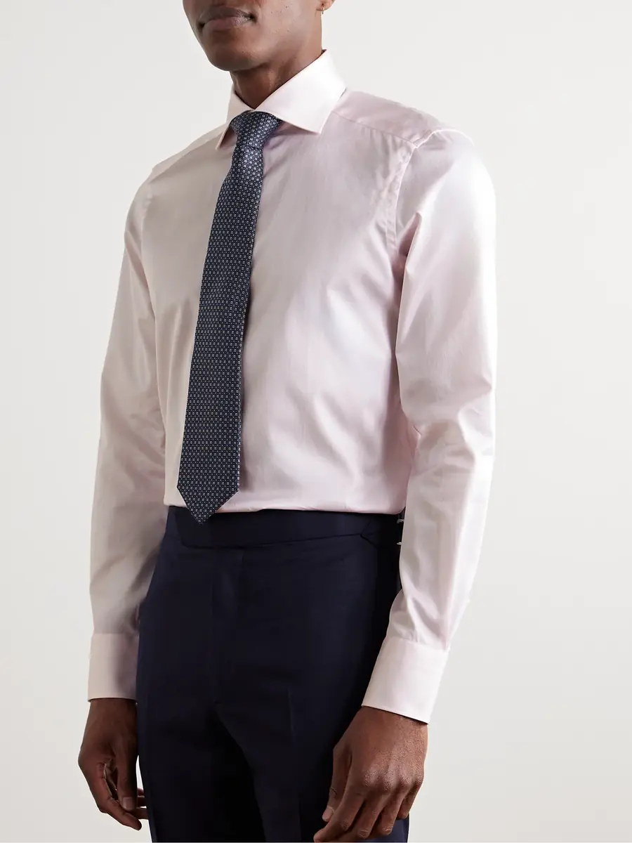 Zegna Cutaway-Collar Pinstriped Trofeo™ Comfort Shirt - Men | Thumbnail 2 Zegna Cutaway-Collar Pinstriped Trofeo™ Comfort Shirt - Men | Thumbnail 2
