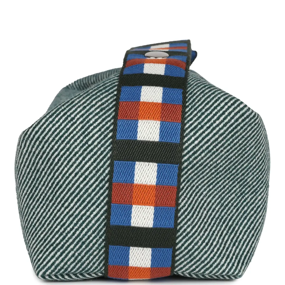 HERMÈS Hermes Bride-A-Brac Au Carre Case PM Vert Foret H Natte Canvas and Wool Palladium Hardware | Thumbnail 3 HERMÈS Hermes Bride-A-Brac Au Carre Case PM Vert Foret H Natte Canvas and Wool Palladium Hardware | Thumbnail 3