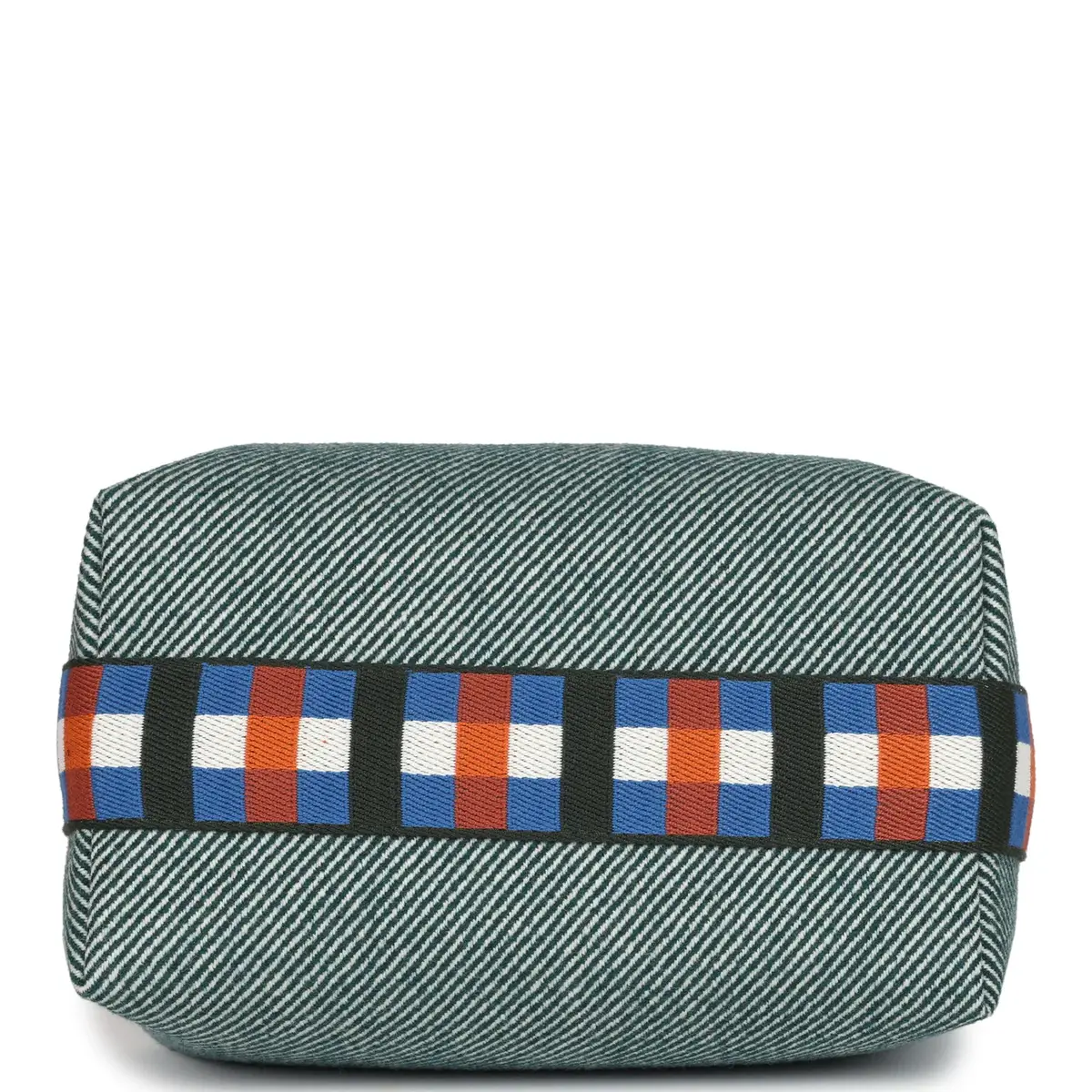 HERMÈS Hermes Bride-A-Brac Au Carre Case PM Vert Foret H Natte Canvas and Wool Palladium Hardware | Thumbnail 6 HERMÈS Hermes Bride-A-Brac Au Carre Case PM Vert Foret H Natte Canvas and Wool Palladium Hardware | Thumbnail 6