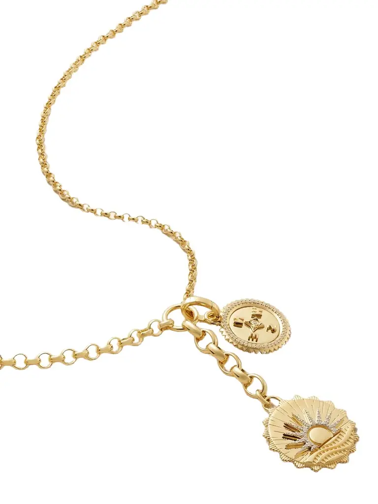 Foundrae New Beginnings & Internal Compass 18-karat Gold Diamond Necklace | Image 1 Foundrae New Beginnings & Internal Compass 18-karat Gold Diamond Necklace | Image 1