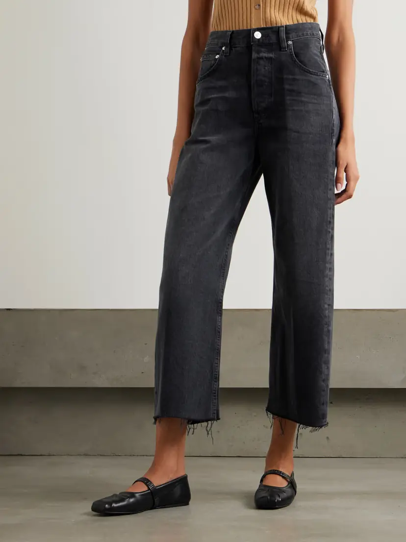 Citizens of Humanity Ayla Cropped Frayed High-rise Wide-leg Jeans | Thumbnail 3 Citizens of Humanity Ayla Cropped Frayed High-rise Wide-leg Jeans | Thumbnail 3