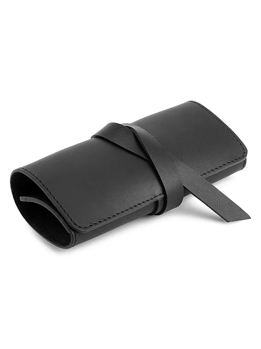 Royce New York Leather Tech Accessory Cord Roll Organizer | Thumbnail 3