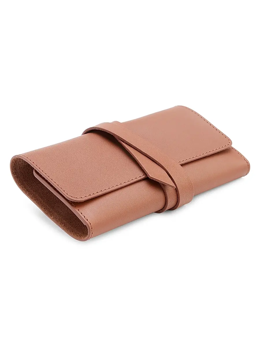 Royce New York Leather Tech Accessory Cord Roll Organizer | Thumbnail 4