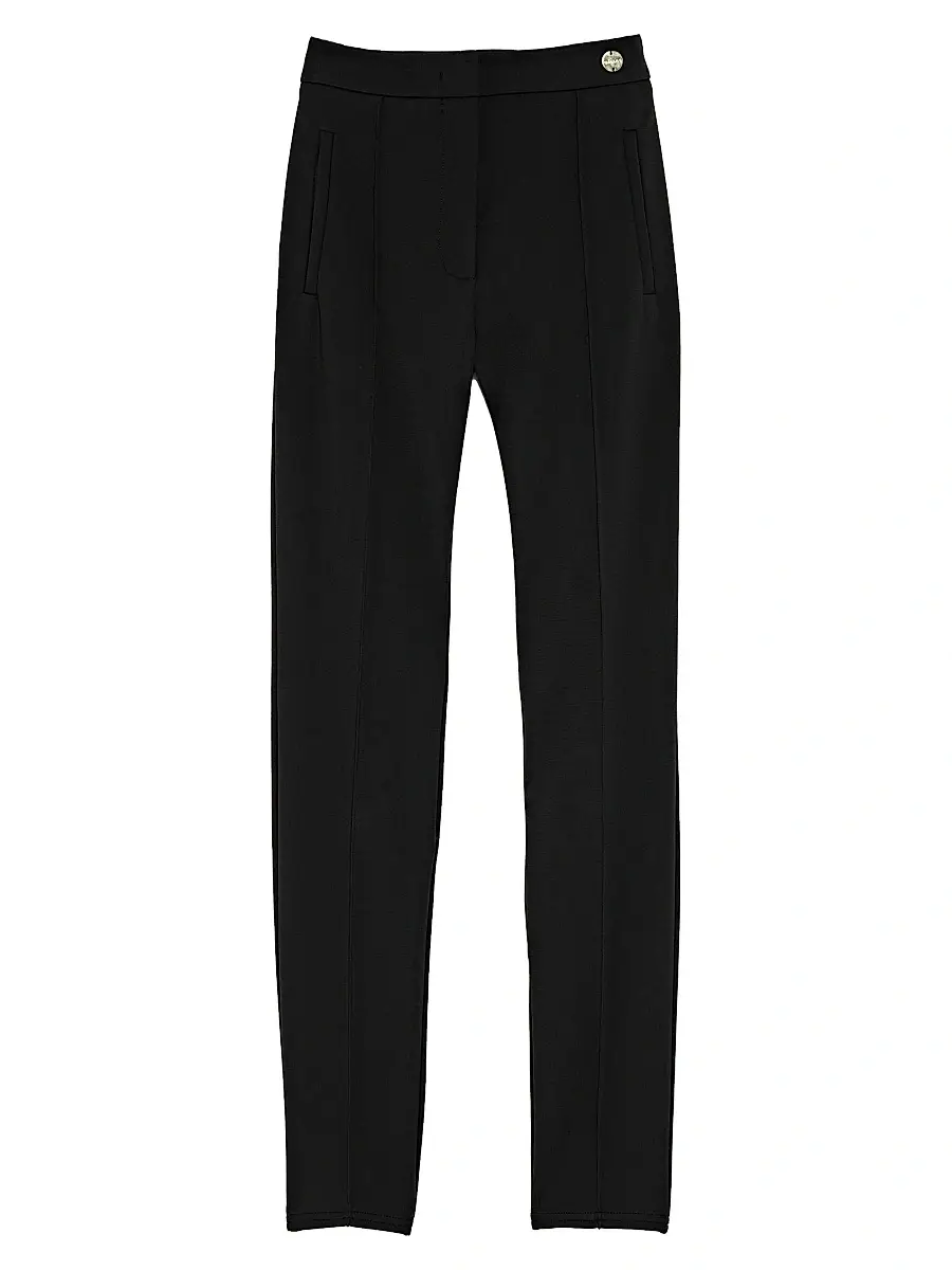 Women's Cortina Slim Leg Trousers W Zip Pockets - Black