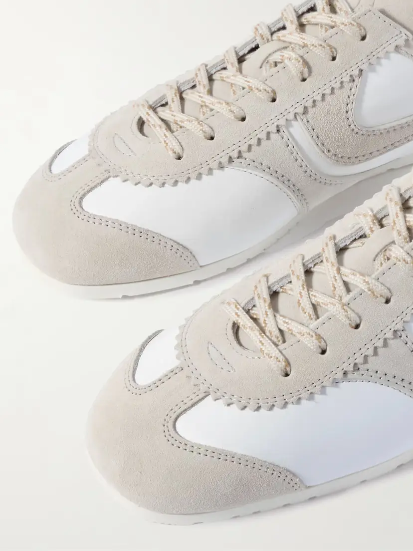 Dries Van Noten Suede-trimmed Leather Sneakers | Thumbnail 4