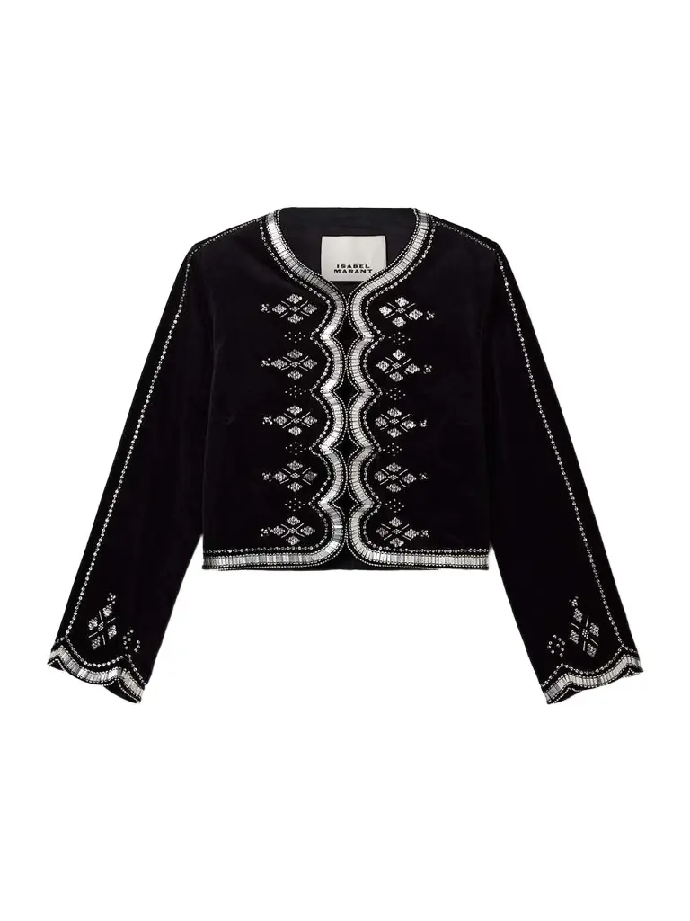 Hady Embellished Cotton-velvet Jacket