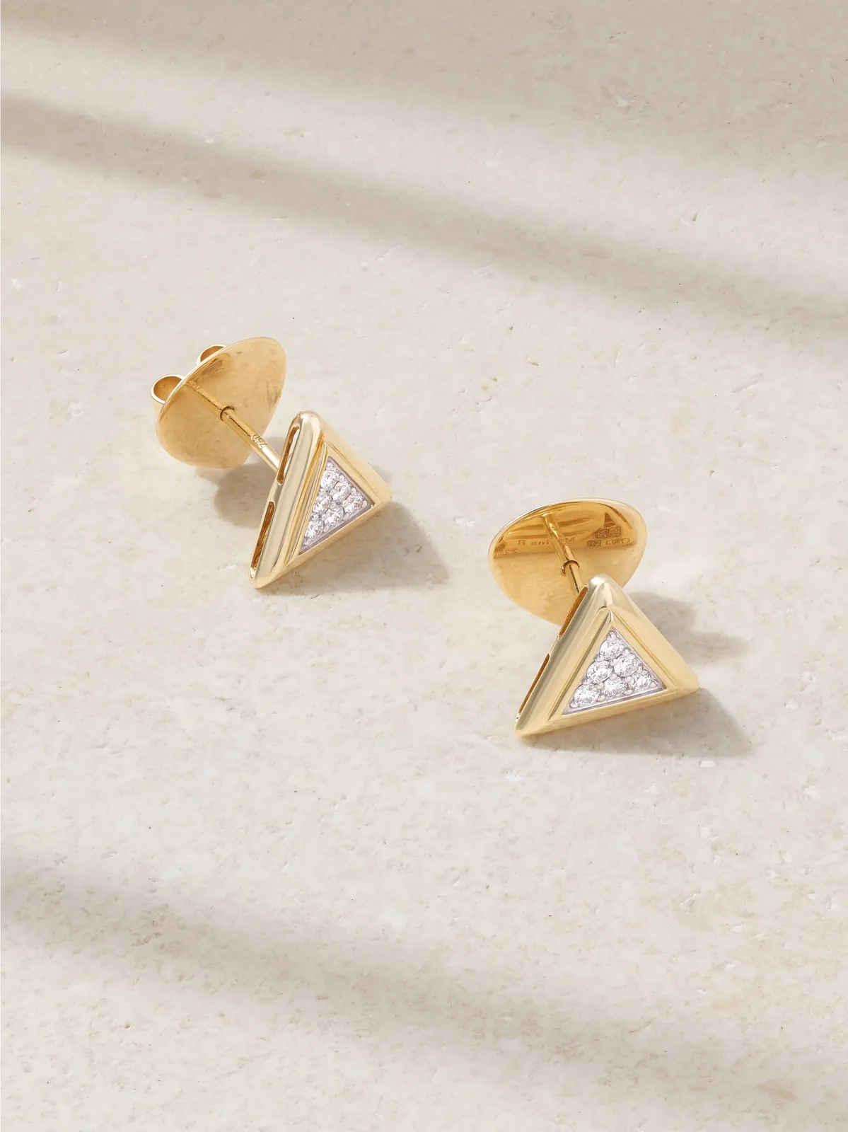 Triangolini 18-karat Yellow And White Gold Diamond Earrings Triangolini 18-karat Yellow And White Gold Diamond Earrings