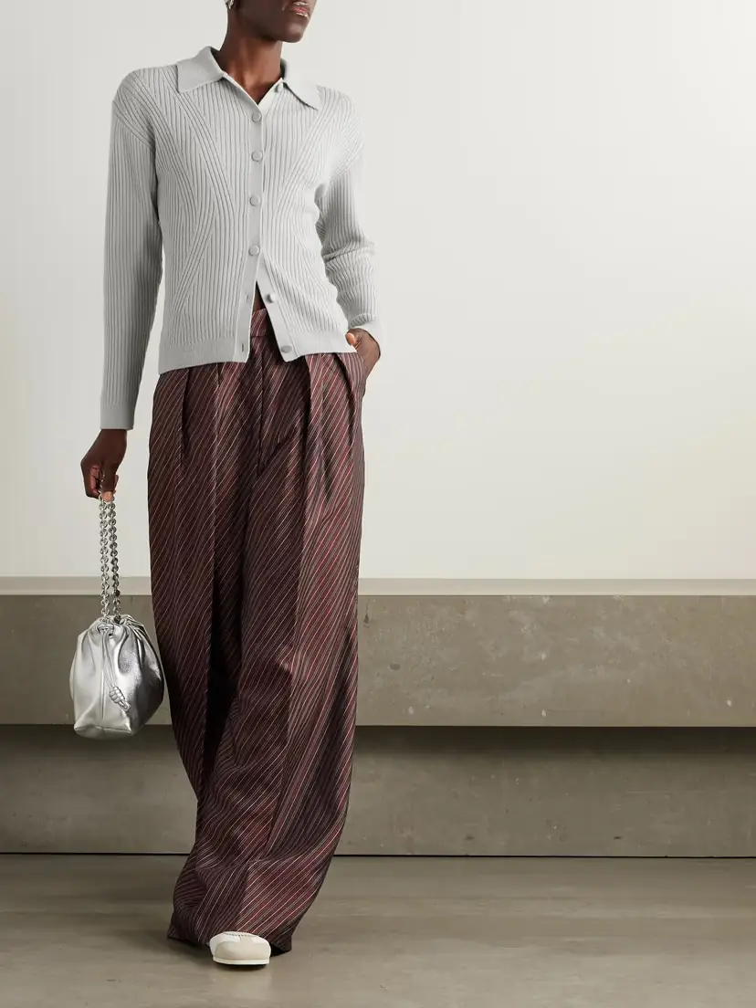 Dries Van Noten Ribbed-knit Wool-blend Cardigan | Thumbnail 2