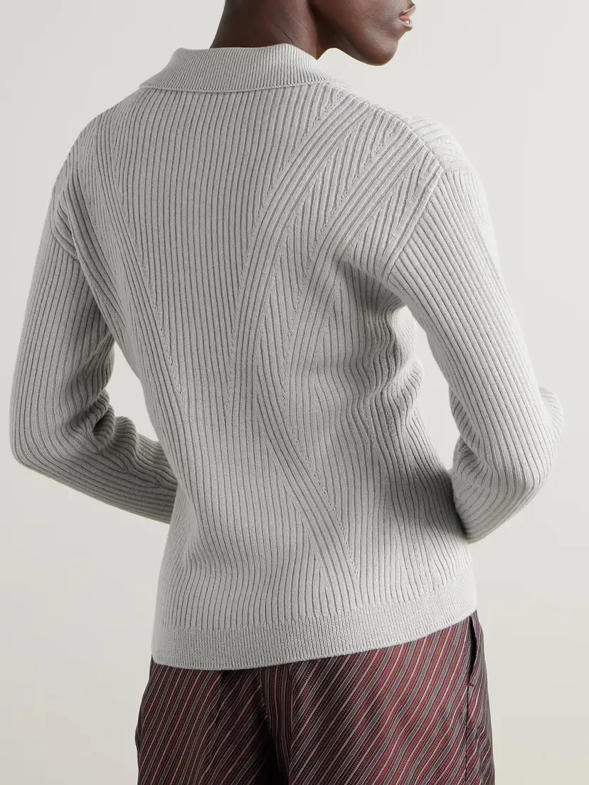 Dries Van Noten Ribbed-knit Wool-blend Cardigan | Thumbnail 3