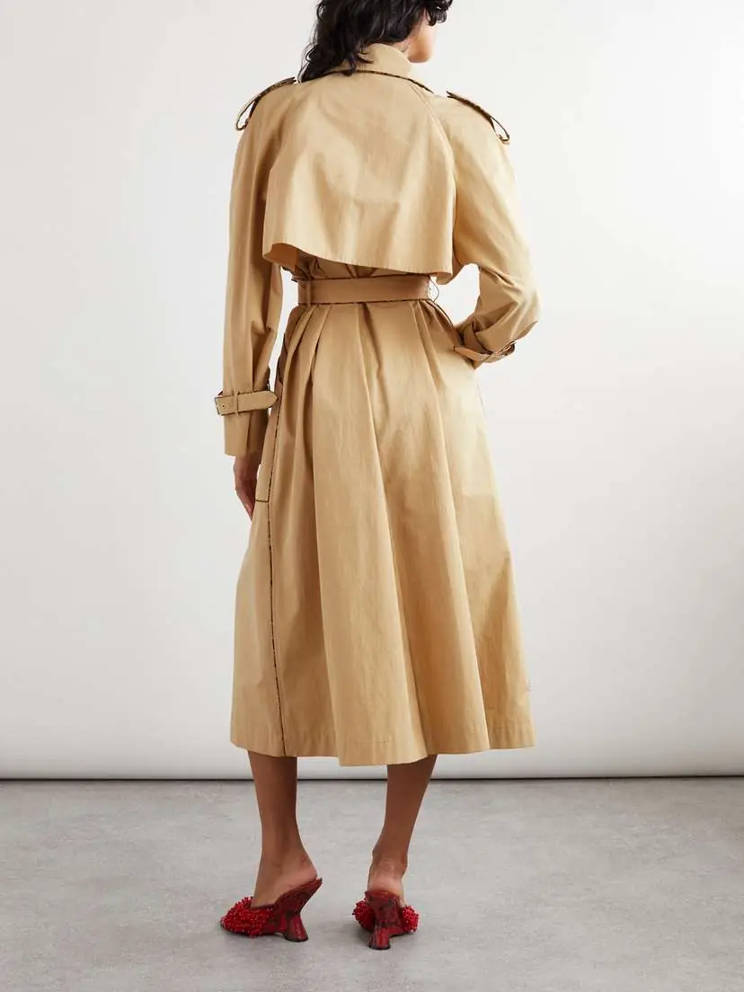 Dries Van Noten Double-breasted Cotton Trench Coat | Thumbnail 3