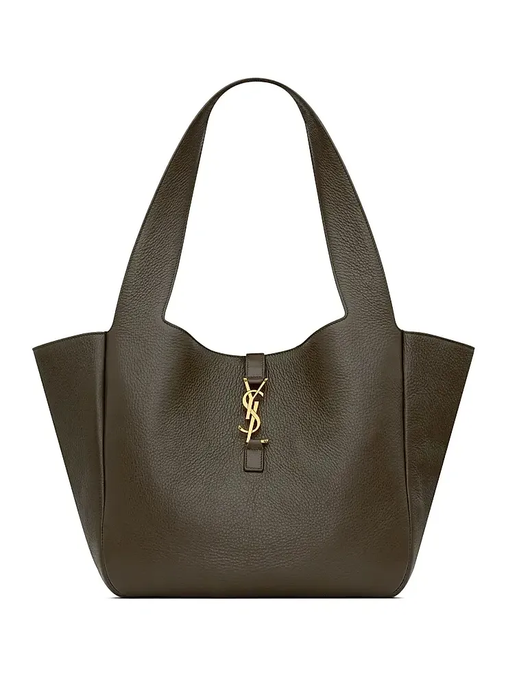 Women's Le 5 a 7 Bea Tote Bag in Grained Leather - Light Musk